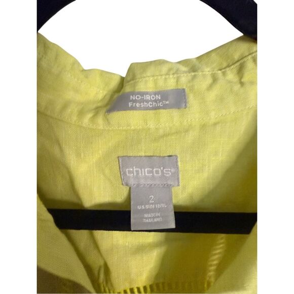 Chico’s Linen No Iron FreshChic Sleeveless Blouse - Picture 5 of 7